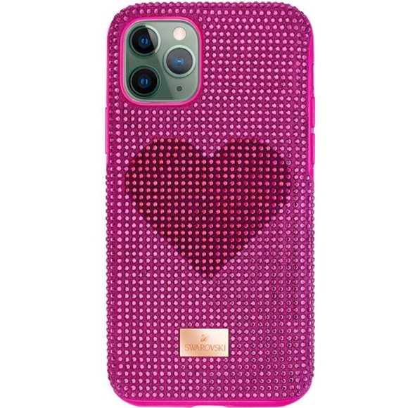 NIB Swarovski 5540723 Pink Heart Smartphone Case Cover iPhone 11 Pro Magenta $79 - Picture 1 of 11